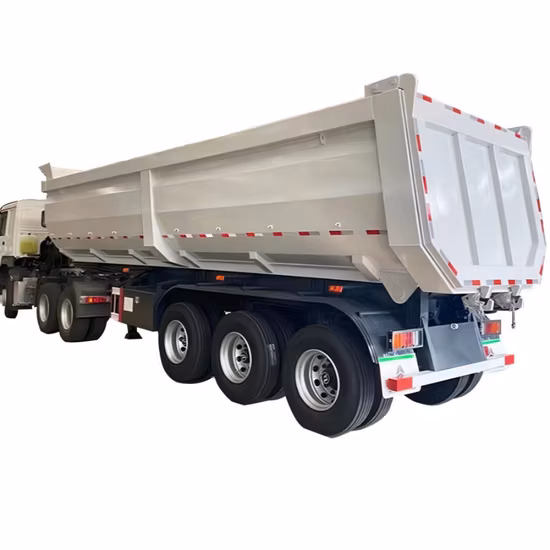 China Factory 3/4 Saf Axles 45 Tons 60 Tons 80 Tons Customization Service Air Suspension/ Steel Plate Axles Dump Semi Trailer Tipper Trailer