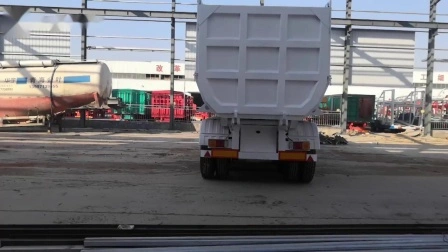 3 essieux 4 essieux 80 tonnes de benne latérale hydraulique Dumper Dump semi-remorque de camion pour le Nigeria