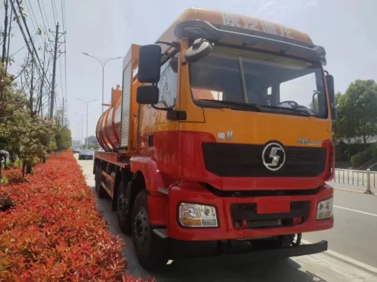 Shacman L3000 camion-citerne de nettoyage des eaux usées sous vide, camion à jet d'aspiration de boues fécales