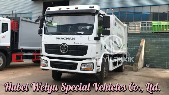 Shacman L3000 4X2 14cbm 10 tonnes hydraulique taux de compression élevé déchets solides résidentiels compacteur de déchets comprimés camion